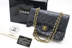 【行董】AC000ABC77 CHANEL シャネル マトラッセ ダブルフラップ チェーンショルダーバッグ ブラック ギャランティカード 保存袋 箱