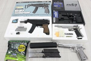 【行董】AF954ABC36 モデルガン おまとめ ガスガン トイガン VZ61 SCORPION FN5-7 CLOT MK IV SERIES80 SERIES70 動作未確認 現状品