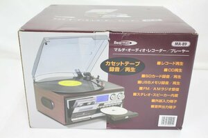 【行董】MD000BOD71 美品 bearmax マルチオーディオレコーダー プレーヤー MA-89 CD レコード カセット ラジオが１台に SD USB