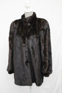 【行董】AA000BOM54 SAGA MINK サガミンク TOGU 毛皮 コート 着丈84cm 冬物 ダークブラウン レディース ファッション