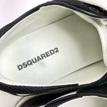 t)ディースクエアード DSQUARED2 ディースク スニーカー LEGEND レジェンドスニーカー サイズ41 ブラック×ホワイト メンズ 靴 中古_画像8