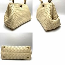 rm) BOTTEGA VENETA ボッテガヴェネタ イントレチャート ワンハンドル ハンドバッグ 196483 ベージュ ※中古 コンパクトミラー 保存袋付_画像3