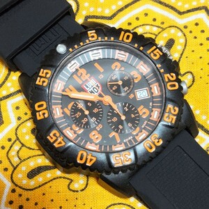 Luminox ルミノックス 3080 希少色オレンジ　クロノグラフ　稼働品