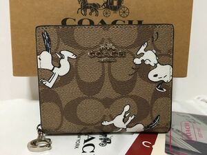 【未使用・送料無料】COACH×PEANUTS スヌーピー財布★二つ折り★コーチ　C4591