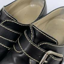 ドルチェアンドガッバーナ DOLCE&GABBANA シューズ レザー 黒 メンズ 靴 722 1206 61/2 革靴 現状品 カ4_画像4