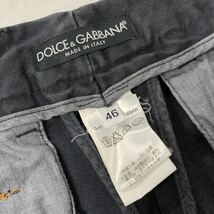 DOLCE&GABBANA ドルチェ＆ガッバーナ パンツ ロゴ プレート コットン 46 DP56 U6B3 ドルガバ 服 現状品 o4 _画像8