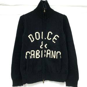 DOLCE&GABBANA ドルチェ＆ガッバーナ ニット ジャケット ロゴ コットン 46 SKC64 0RB8 ドルガバ 服 現状品 o4 