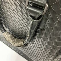 ボッテガヴェネタ BOTTEGA VENETA ビジネスバッグ ブリーフケース イントレチャート メッシュ ロゴ オールレザー 黒 ブラック カyg_画像5