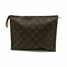 LOUIS VUITTON ルイ・ヴィトン ポーチ ポッシュ・トワレット26 ブラウン系 モノグラム 中古 レディース_画像2