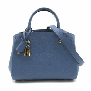 LOUIS VUITTON ルイ・ヴィトン 2wayショルダーバッグ モンテーニュBB ブルー系 モノグラム・アンプラント 中古 レディース