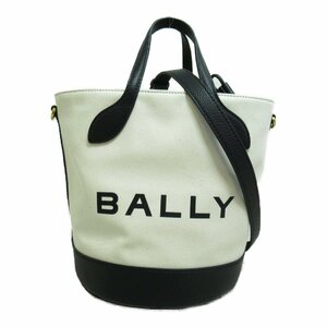 BALLY バリー 2wayショルダーバッグ 2wayショルダーバッグ BAR 8 HOURS アイボリー系 ファブリック レザー レディース