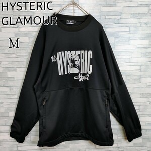 【希少デザイン】HYSTERIC GLAMOUR ヒステリックグラマー☆ヒスガールプリントスウェット Mサイズ BLACK 18SS サイドポケット ポリエステル