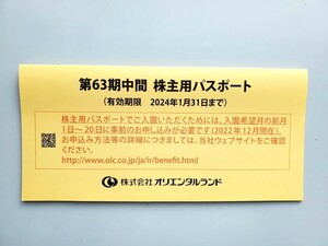【２枚・送料込】東京ディズニーリゾート株主優待券　2024.1.31期限