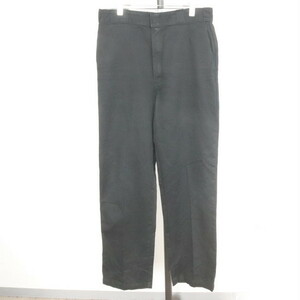 H148 80sビンテージ Dickies ディッキーズ ワークパンツ USA製■1980年代製 表記34インチ 三角マチ 黒 ブラック アメカジ ストリート 古着 