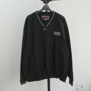 L86 2000年代製 プルオーバージャケット NIKE ナイキ■00s 表記2XLサイズ 黒 ブラック 刺繍 センタースウォッシュ 古着 アメカジ 古着卸