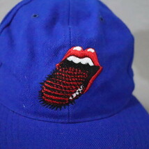 90sビンテージ BROCKUM ローリングストーンズ VOOOOOLOUNGE コットン ベースボールキャップ■1990年代製 ブルー 帽子 CAP アメカジ 80s 70s_画像6