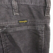 U37 80sビンテージ ラングラー Wrangler コーデュロイ フレアパンツ■1980年代製 表記31インチ アメカジ サイケ ヒッピー 無地 古着卸 70s_画像4