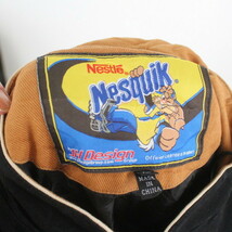 I111 90sビンテージ NESTLE コットン レーシングジャケット JH■1990年代製 表記XLサイズ ブラック アメカジ ストリート ビッグサイズ 80s_画像3