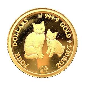  猫金貨 エリザベス女王 クック諸島 1/30オンス 2018年 1g K24 純金 イエローゴールド コレクション Gold