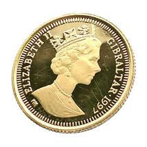  ピーターラビット金貨 エリザベス女王 ジブラルタル 1997年 1.2g 24金 純金 イエローゴールド コレクション Gold_画像2