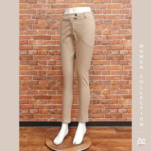 1円/秋冬/FOSSI/40(M)サイズ/コットン ストレッチ スリム テーパード パンツ イタリア製 フォッシィ 新品/ベージュ/hz576/