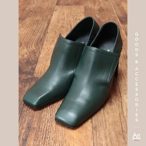 1円/NINA RICCI/40(26.5cm)/スクエアトゥ 2WAY パンプス イタリア製 インポート ニナリッチ 新品/緑/グリーン/hz868/