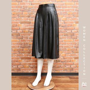 1円/秋冬/STUDIO PICONE/36(S)サイズ/シンセティックレザー ガウチョパンツ スタジオピッコーネ 新品/黒/ブラック/hz647/