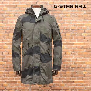 1円/G-STAR RAW/Sサイズ/モッズコート BATT ZIP PARKA D14016-B560 迷彩 ミリタリー ワイルド 新品/カーキ/ia123/