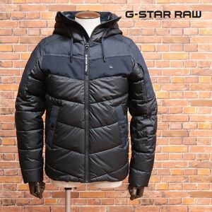 1円/秋冬/G-STAR RAW/Mサイズ/中綿ブルゾン WHISTLER PM HDD JACKET D15472-B418 撥水 デニム切替 新品/紺/ネイビー/ia134/