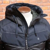 1円/秋冬/G-STAR RAW/Mサイズ/中綿ブルゾン WHISTLER PM HDD JACKET D15472-B418 撥水 デニム切替 新品/紺/ネイビー/ia134/_画像3