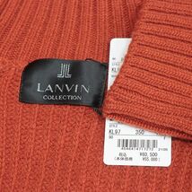 秋冬/LANVIN COLLECTION/52サイズ/日本製セーター ウール カシミヤ混 ローゲージニット 肉厚 タートル 新品/オレンジ/hf134/_画像6