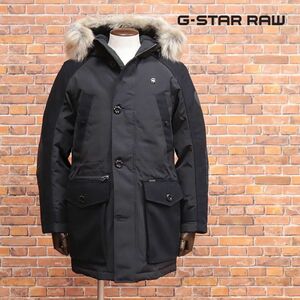 1円/秋冬/G-STAR RAW/XSサイズ/中綿ミリタリー コート VODAN PADDED HDD PM PARKA D14015-B441 ファー お洒落 新品/黒/ブラック/ia163/