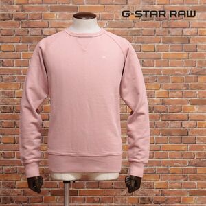 1円/G-STAR RAW/XSサイズ/丸首トレーナー EARTH CORE RAGLAN R SW L/S D14579-B715 ガーメントダイ オーガニック綿 新品/ピンク/ia197/