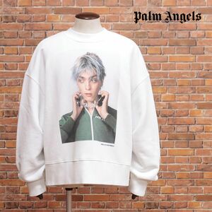 1円/秋冬/Palm Angels/Mサイズ/訳 丸首スウェット PMBA026F22FLE0060 SIMS X PALM CREW デイビッド・シムズ 新品/白/ホワイト/ib407/