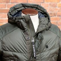 1円/秋冬/G-STAR RAW/XSサイズ/ダウン コート WHISTLER DOWN PARKA D14412-B418 撥水 軽量 保温 あたたか 新品/カーキ/ia164/_画像3