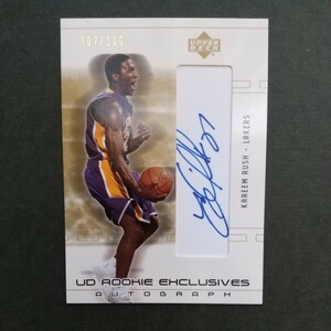 2002-03 SP GAME USED UD Rookie Exclusive Autographs K.Rush (/100)