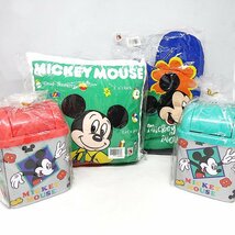 DKG★ 未使用 Disney ディズニー ミッキーマウス グッズ クッション ゴミ箱 ミトン 計4点 セット_画像1