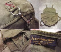 ビンテージ~70's●Armored luggage mfg.co.ミュゼットバッグ●231215c3-bag-ot 1970sミリタリーサドルバッグリュックサックバックパック_画像8