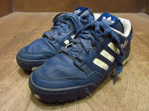 ビンテージ80's90's●adidasレディースレザースニーカー紺size 3 1/2●231210i8-w-snk-225cmアディダストレフォイルネイビー