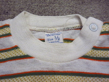 ビンテージ70's●JCPenneyキッズマルチボーダー長袖Tシャツsize 1/2●231225c5-k-lstsh 1970s子供服古着トップス_画像3