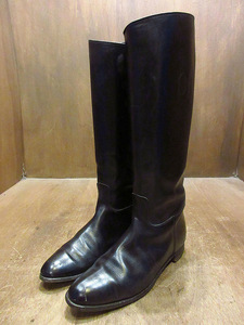  Vintage *reti- sliding boots black size 7 1/2 B*231216i1-w-bt-245cm long jockey boots horse riding leather black 