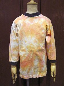 ビンテージ80's●キッズタイダイロングスリーブTシャツsize 4●231225c3-k-lstsh 1980s子供服デッドストックリンガートップス