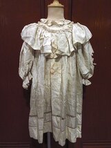 ビンテージ1890's●キッズフリル七分袖ワンピース生成りsize 3-4years●231227c2-k-drs 子供服レトロ古着ドレス_画像1