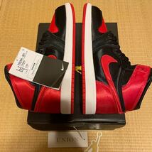 新品未使用 Nike Air Jordan 1 Retro High OG PS Satin Bred 21cm FD5304-061 union オンライン ジョーダン ナイキ ジュニア kids サテン_画像2