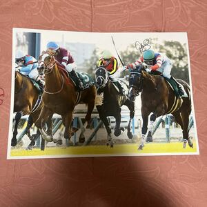 競馬　ホープフルステークス　1番人気想定　シンエンペラー　鞍上　ジョアン・モレイラ騎手　直筆サイン入り写真A4 矢作厩舎　凱旋門賞馬弟