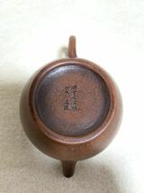 中国急須　紫砂　骨董品　美術 朱泥急須 急須 朱泥 煎茶 茶壺 紫砂 紫泥 水滴 唐物 中国茶 茶器 古玩　孟臣製 款 紫砂壼 唐物 単孔口_画像5