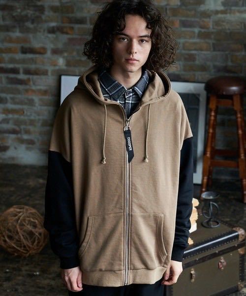 未使用タグ付き COOOPER×Casper John フルジップ ビッグパーカー S クーパー キャスパージョン 新品 オーバーサイズ