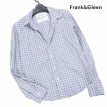 USA製★ Frank&Eileen フランク&アイリーン 【BARRY】通年 長袖 チェック シャツ ブラウス Sz.XS　レディース　K3T01255_C#C_画像1