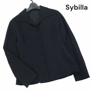 Sybilla Sybilla through year open color! wool jacket Sz.40 lady's black K3T01251_C#O