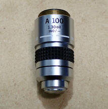 Olympus A100 1.30 オリンパス 顕微鏡 100倍 対物レンズ BH2・CH2などに 中古_画像1